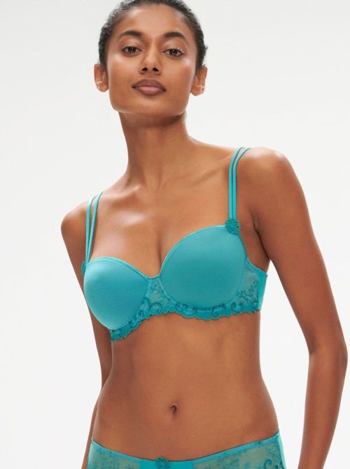 Delice Padded balcony bra, blue atoll SIMONE PERELE