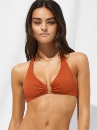 The Essentials bikini bra, terracotta