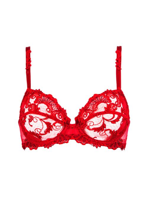 Dressing Floral underwire bra, red LISE CHARMEL