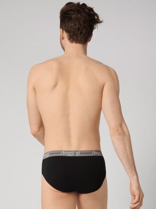 Sloggi Start Midi confezione da 2 slip, grigio/nero