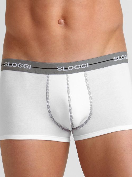 Sloggi Start Hip 2 boxer,  white/black