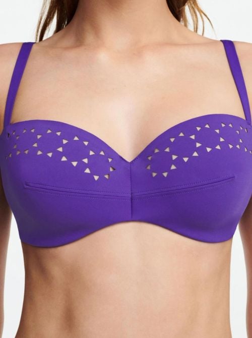 Pure Solar bikini balcony bra, violet CHANTELLE