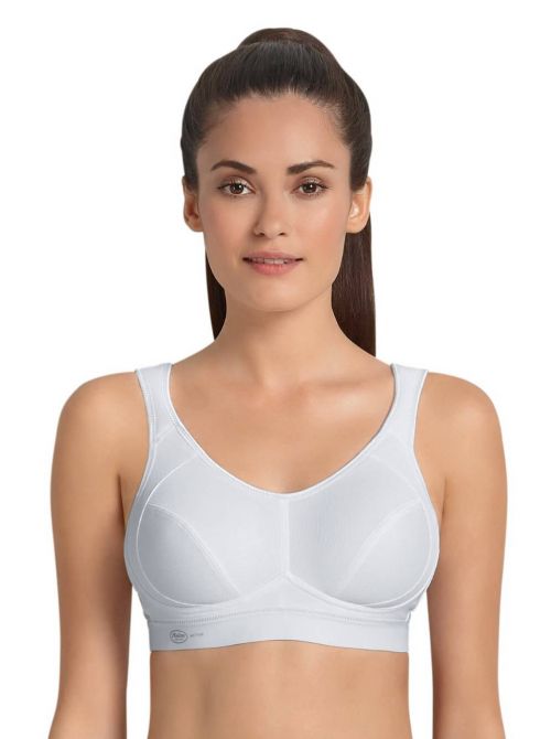 5527 reggiseno sportivo senza ferretto, bianco