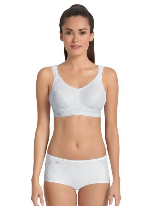 5527 reggiseno sportivo senza ferretto, bianco