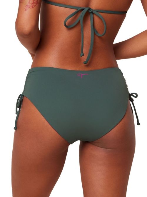Free Smart slip midi  per bikini, reversibile smoky green e fuxia