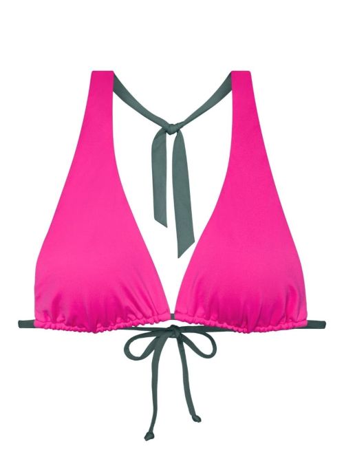 Free Smart triangolo per bikini, reversibile smoky green e fuxia