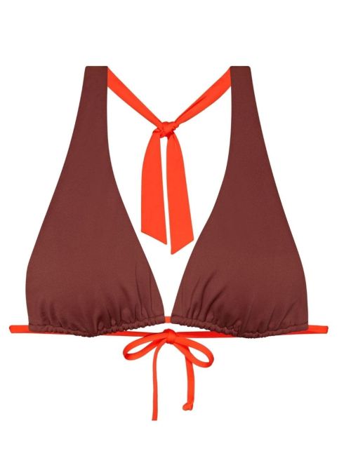Free Smart triangolo per bikini, reversibile mandarin red