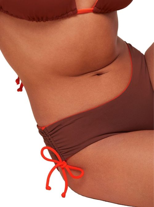 Free Smart slip midi  per bikini, reversibile mandarin red TRIUMPH BEACHWEAR