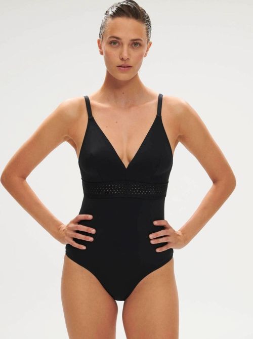 Hoya wired swimsuit, black SIMONE PERELE BEACHWEAR