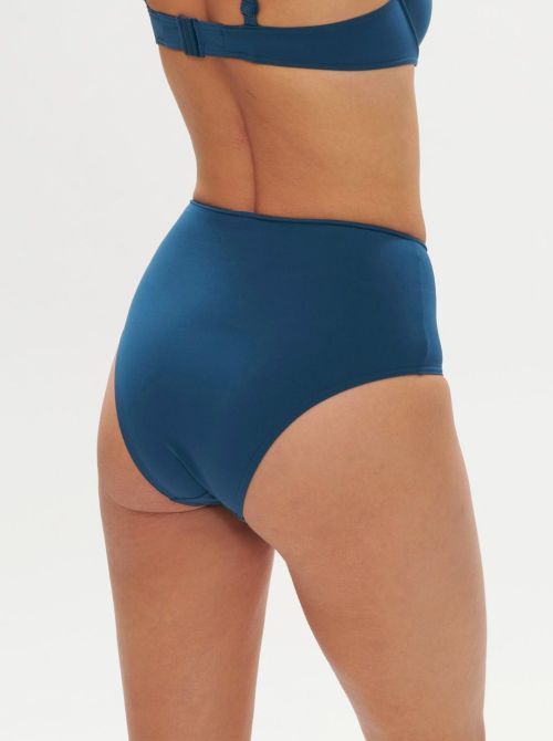 Alati slip a vita alta per bikini, blu mystere