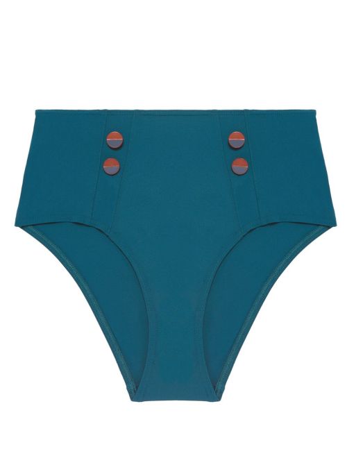 Alati slip a vita alta per bikini, blu mystere