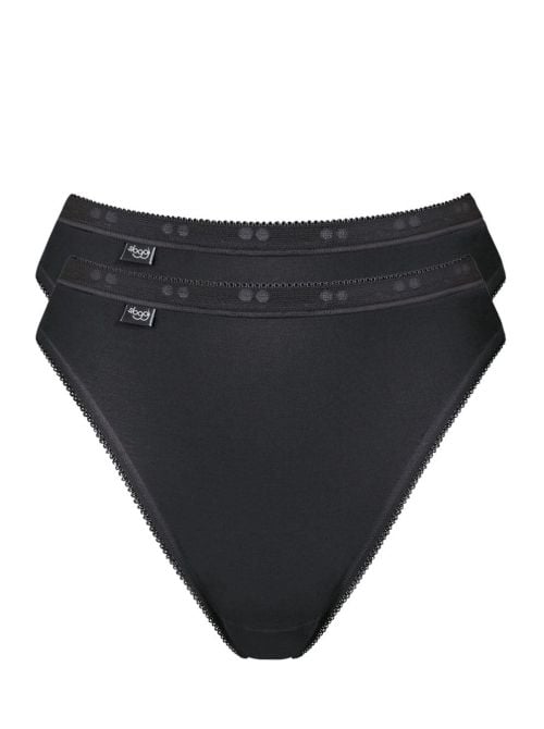 Sloggi Basic Tai 2 Slip in cotone, nero
