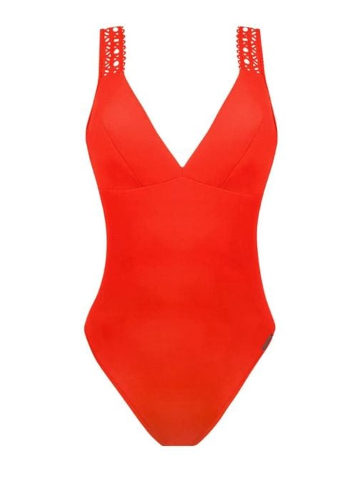 Ajourage Couture swimsuit, orange couture