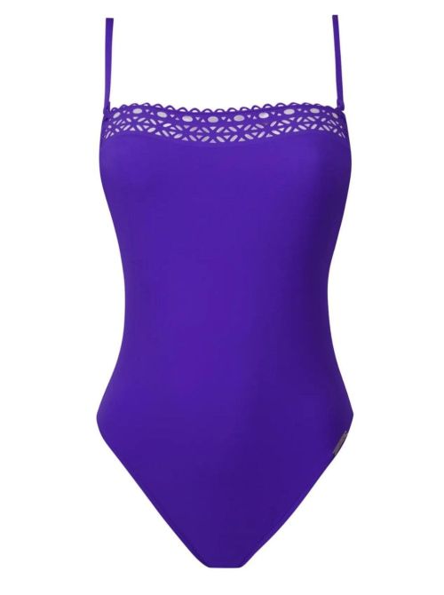 Ajourage Couture bandeau swimsuit, iris couture