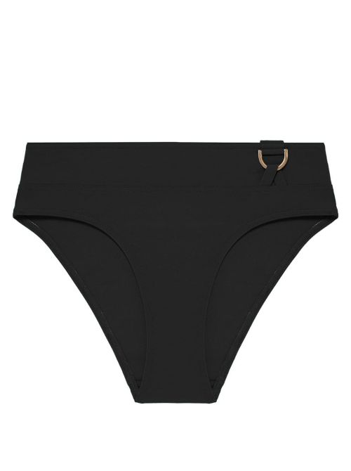 Palmeraie slip a vita alta per bikini, nero