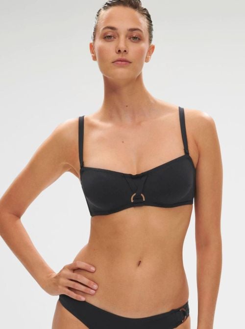 Palmeraie fascia per bikini, nero