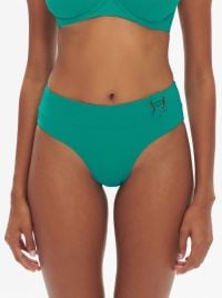 Palmeraie slip a vita alta per bikini, verde