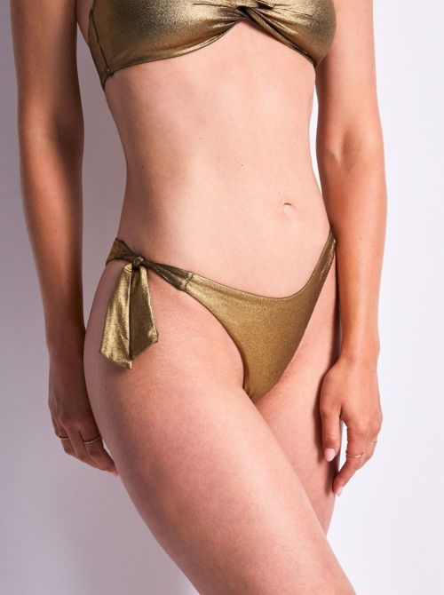 Sunlight Glow bikini bottom, gold AUBADE BEACHWEAR