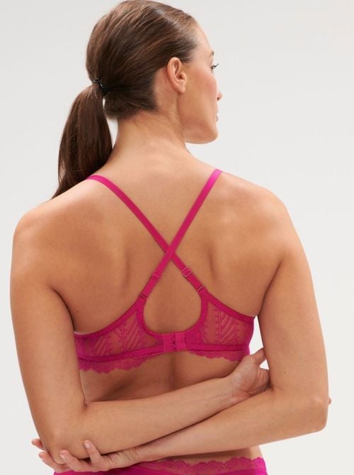 Canopee Reggiseno scollo profondo, fuxia