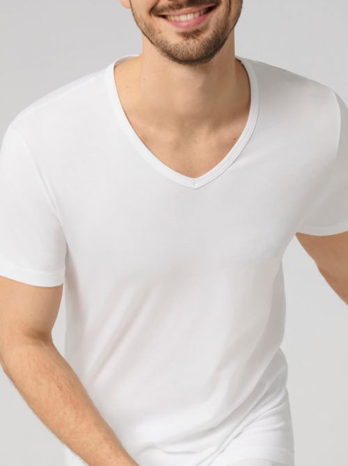 Sloggi men EverNew Shirt V Neck, bianco