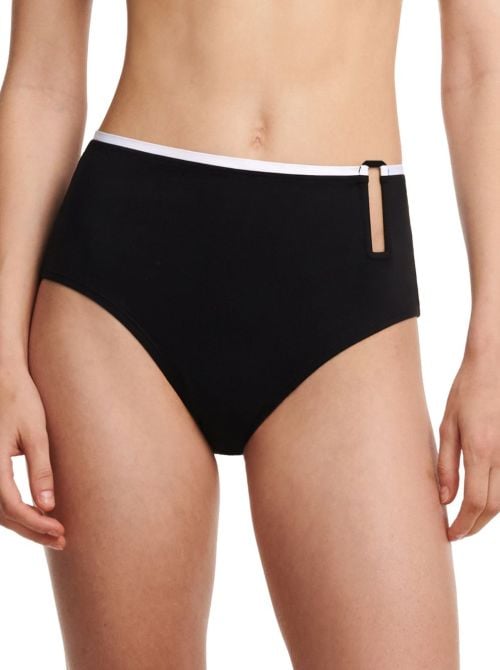 Authentic slip per bikini a vita alta, nero CHANTELLE