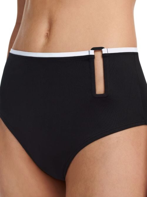 Authentic slip per bikini a vita alta, nero CHANTELLE