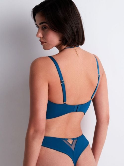 Sumptuous waves bustier, imperial blu