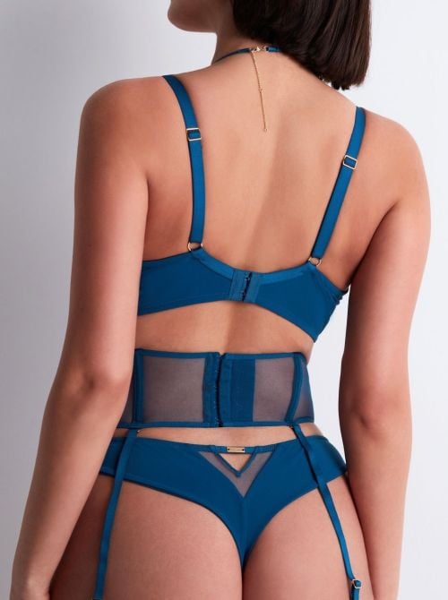 Sumptuous waves stringivita reggicalze, imperial blu