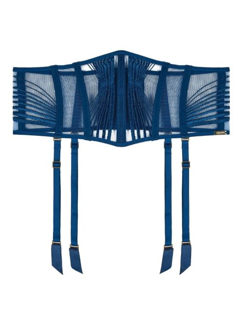 Sumptuous waves stringivita reggicalze, imperial blu