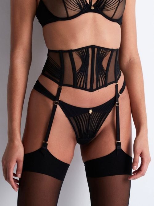 Sumptuous waves garter belt, smoky attraction AUBADE