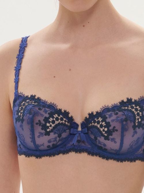 Wish Reggiseno a balconcino con ferretto, blu elettrico