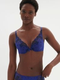 Wish Reggiseno push-up a triangolo, blu elettrico