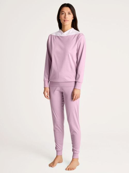 Soulmate pigiama caldo con polsini, fragrant lilac