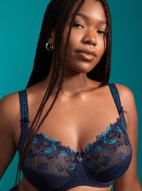 Deauville Reggiseno con ferretto, velvet blue PRIMADONNA
