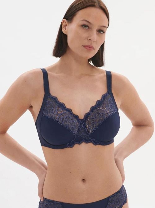 Caresse Reggiseno minimizer con ferretto, blu inchiostro SIMONE PERELE