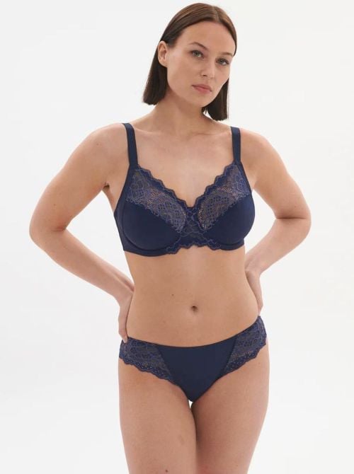 Caresse Reggiseno minimizer con ferretto, blu inchiostro