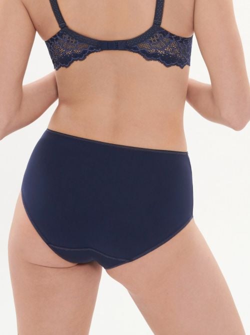 Caresse Slip a vita alta, blu inchiostro
