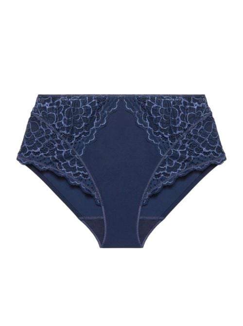 Caresse Slip a vita alta, blu inchiostro
