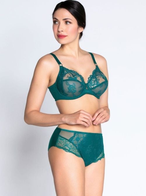 Sublime en Dentelle slip a vita alta, vert princess LISE CHARMEL