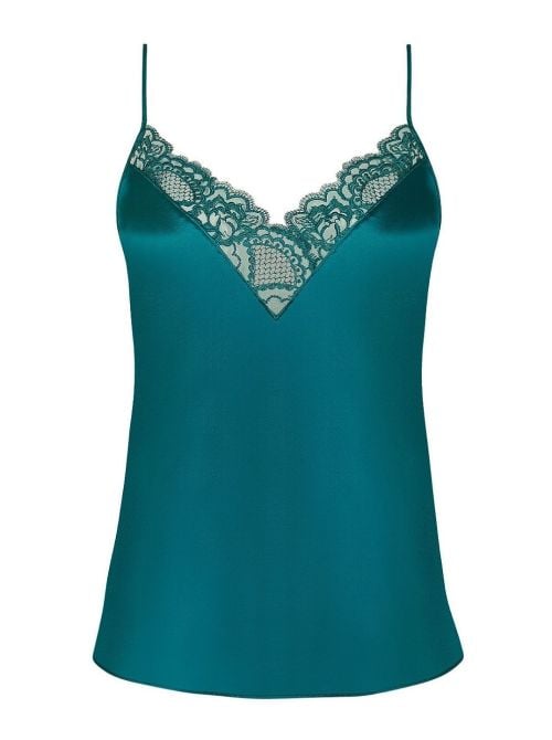 Sublime en Dentelle Top in seta, vert princess