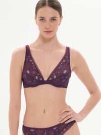 Festive reggiseno a triangolo in pizzo, ametista
