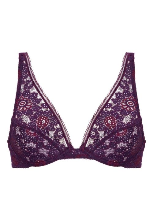 Festive lace bra, amethyst