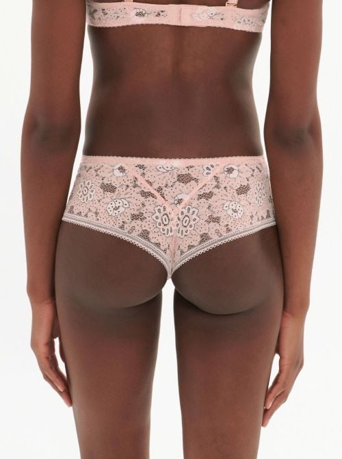 Saga Shorty lace brief, rose