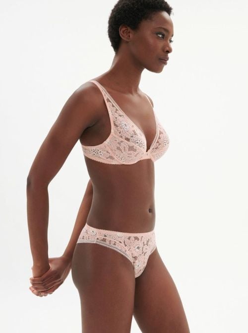 Simone Perele Wish Shorty in pizzo, prugna