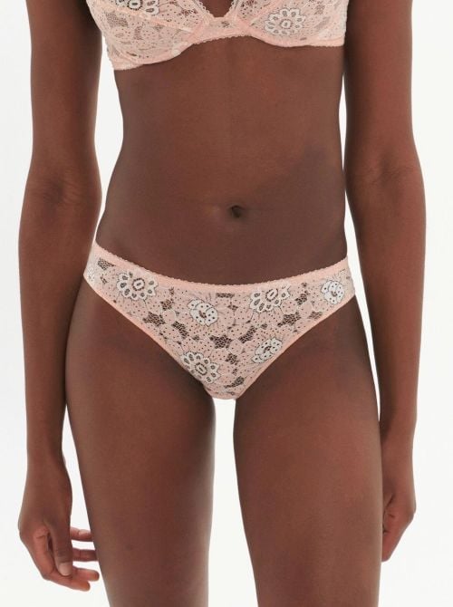 Simone Perele Wish Shorty in pizzo, prugna