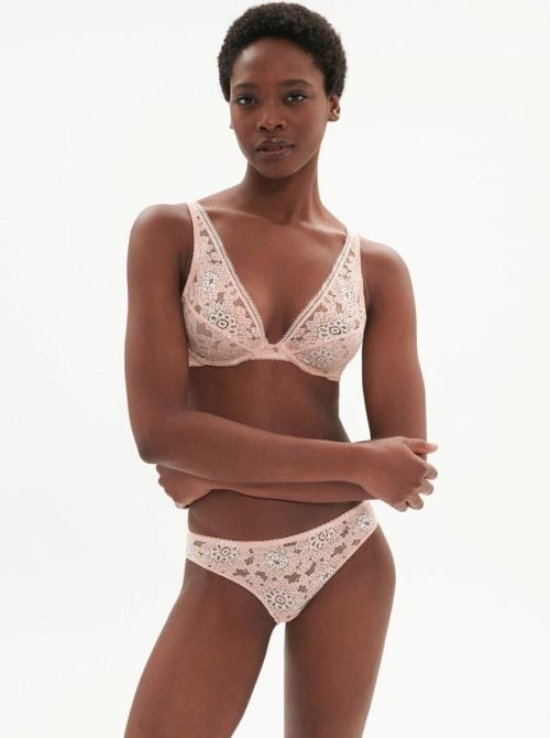 Simone Perele Wish Shorty in pizzo, prugna