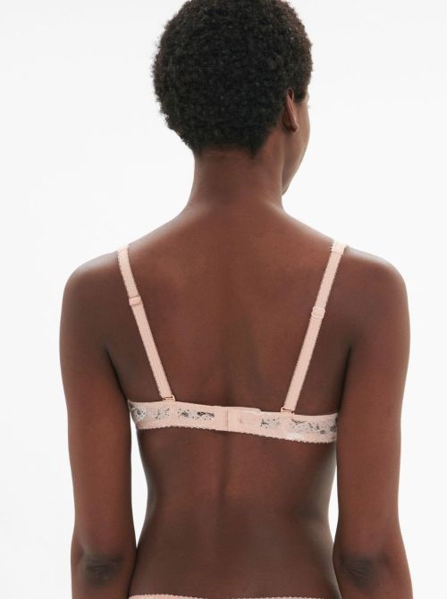 Festive reggiseno a triangolo in pizzo, rosa