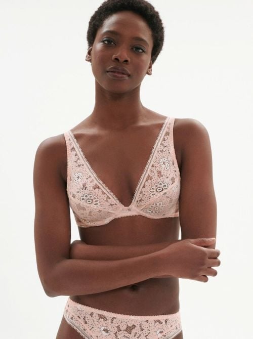Simone Perele Wish Shorty in pizzo, prugna