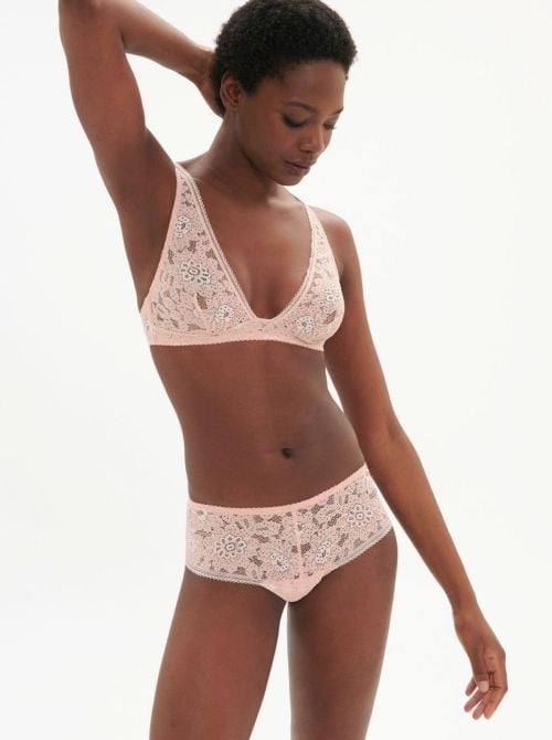 Simone Perele Wish Shorty in pizzo, prugna