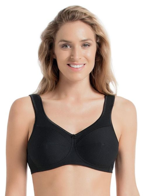 Jana reggiseno in cotone senza ferretto, nero